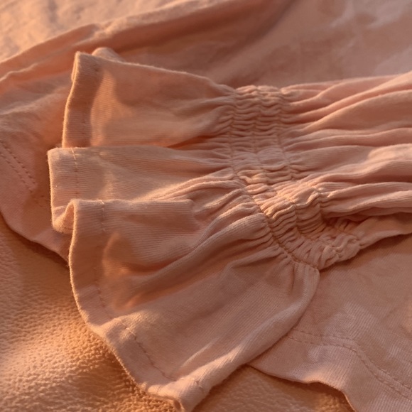 Michael Michael Kors Blouse Pink V-Neck Ruffle Sleeve Classic Crepe Knit Layer - Picture 10 of 10